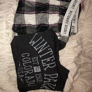 Victoria’s Secret PJ pants and comfy t-shirt
